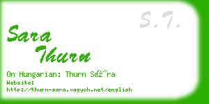 sara thurn business card